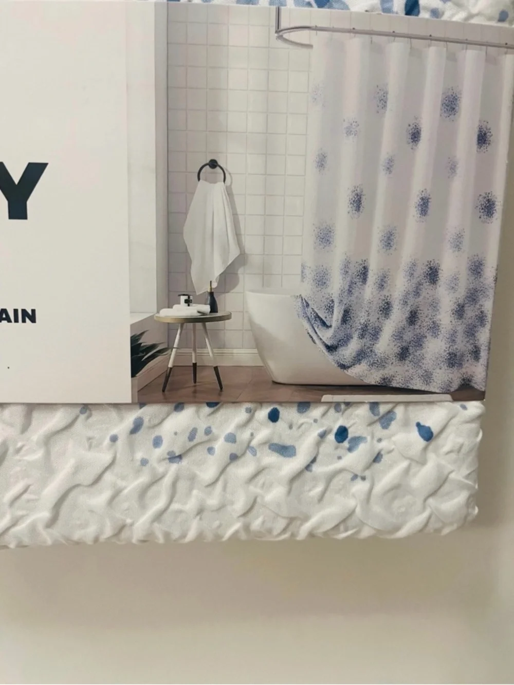 DKNY Splatterburst Microsculpt Shower Curtain 72